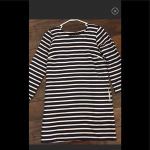 J crew size 0 silk dress-red white and blue